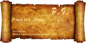 Paulini Irma névjegykártya